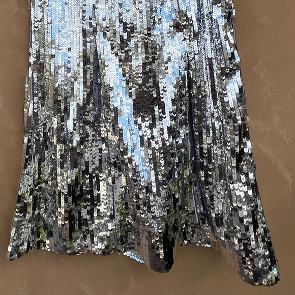 J.Crew Collection Sequin Skirt in Silver 00 - Picture 7 of 16
